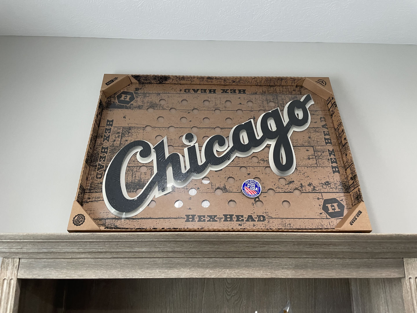 Customer photo review of Chicago White Sox Chicago Logo 3D Metal Artwork