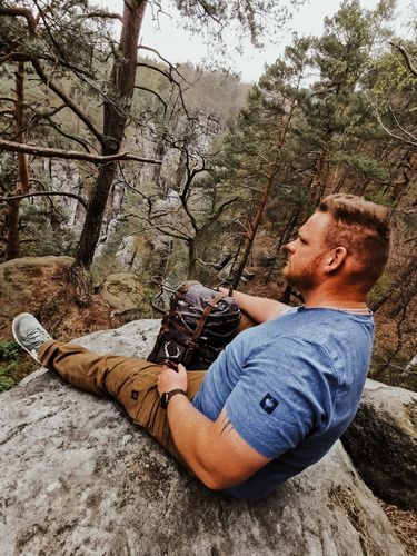 Customer photo review of Rucksack mit Patch (🌲)
