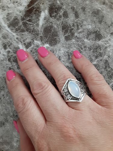 Customer photo review of Moonstone Ring