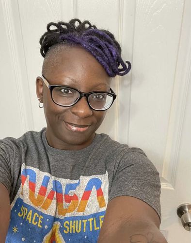 Customer photo review of Temporary Hair Color Pomade- Vegan