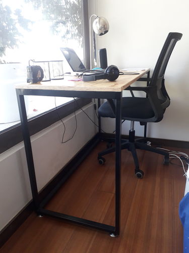 Customer photo review of Escritorio de madera MIMA 120 x 50 Negro
