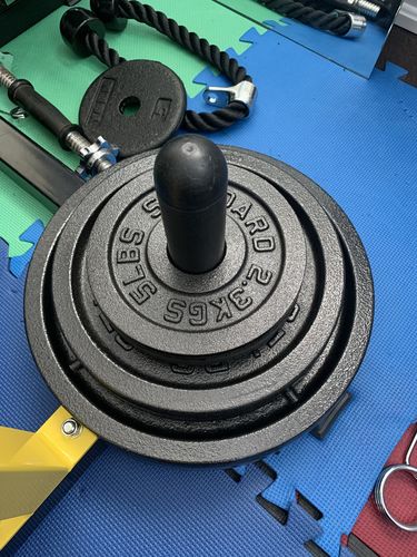 Customer photo review of Cast Iron Weight Plates 2" inner diameter ( PAIRS)