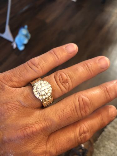 Customer photo review of 18k Finish Simulated Diamond Blizzard Mens Ring