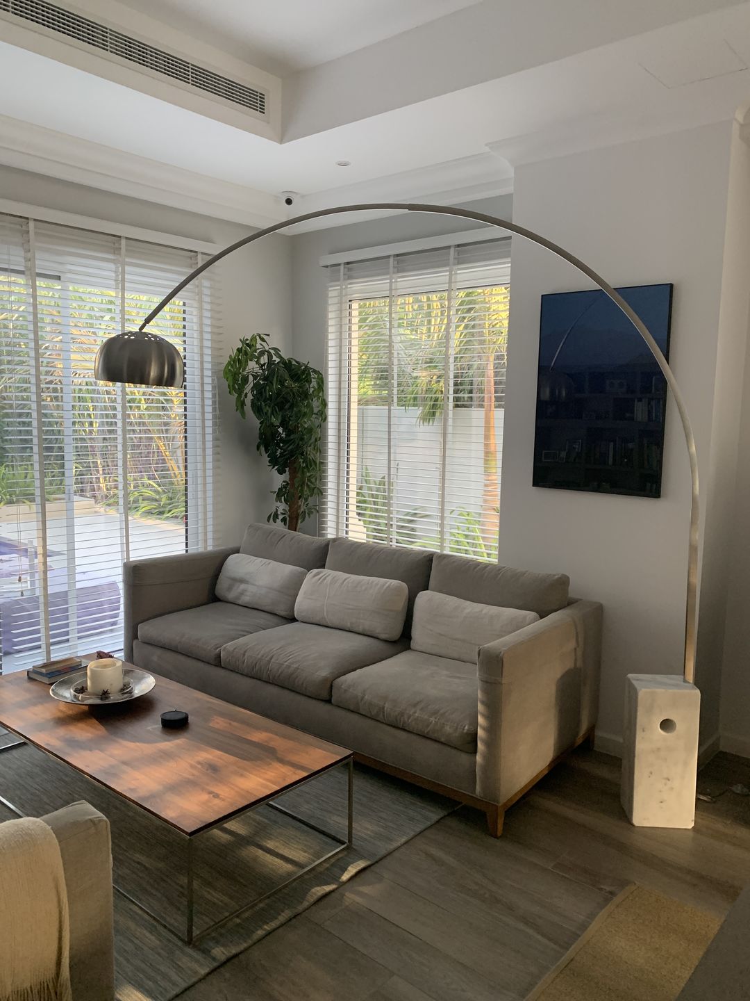 Customer photo review of Arc Lamp With Natural Marble Base Bp0078-C