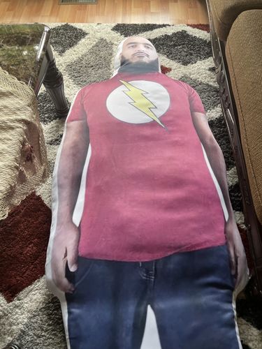 Customer photo review of Create A Custom Human Size Pillow