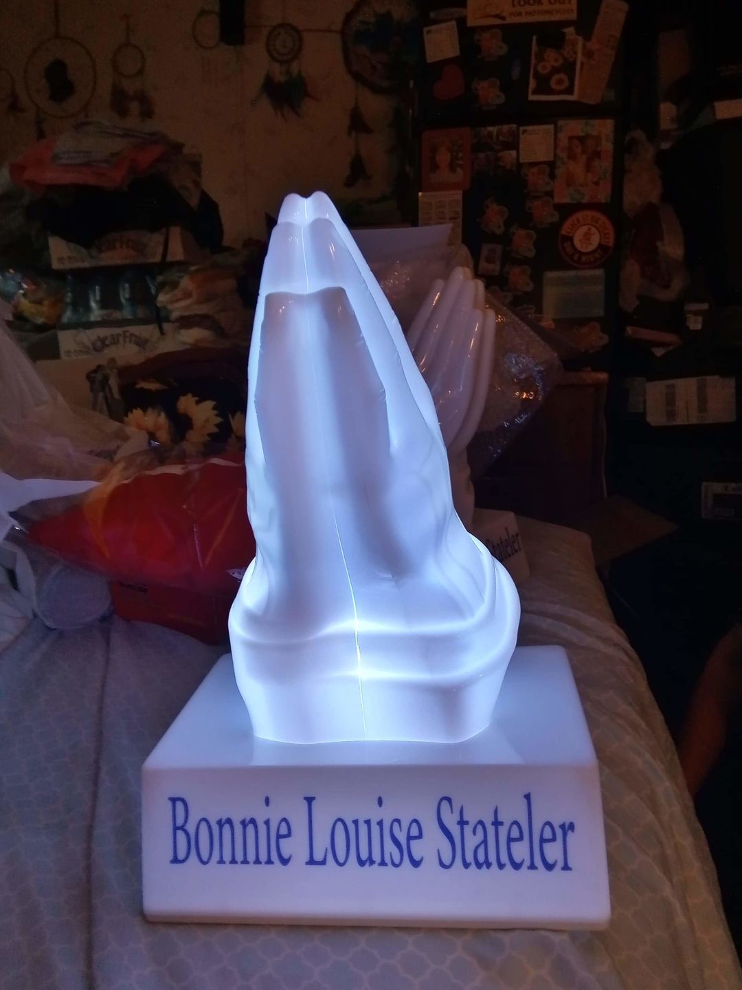 Customer photo review of Eternal Light Praying Hands