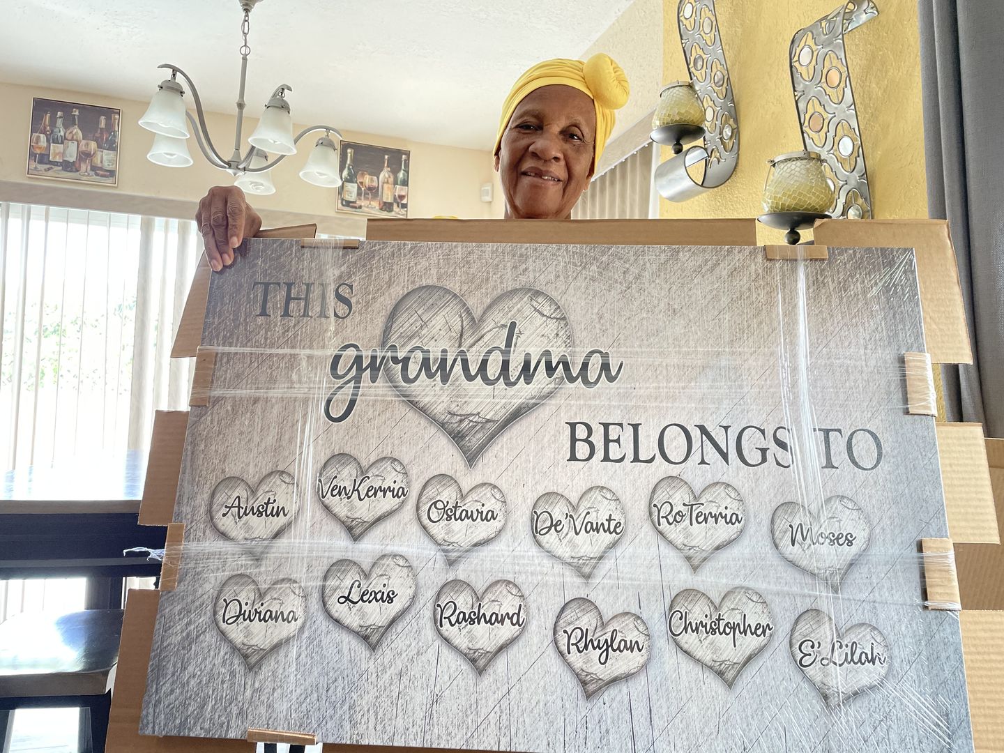Customer photo review of Personalized "This Grandma Belongs To" Premium Canvas