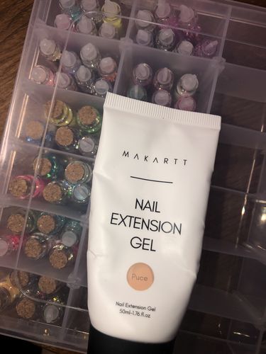 Customer photo review of Nude Poly Nail Extension Gel 50ML