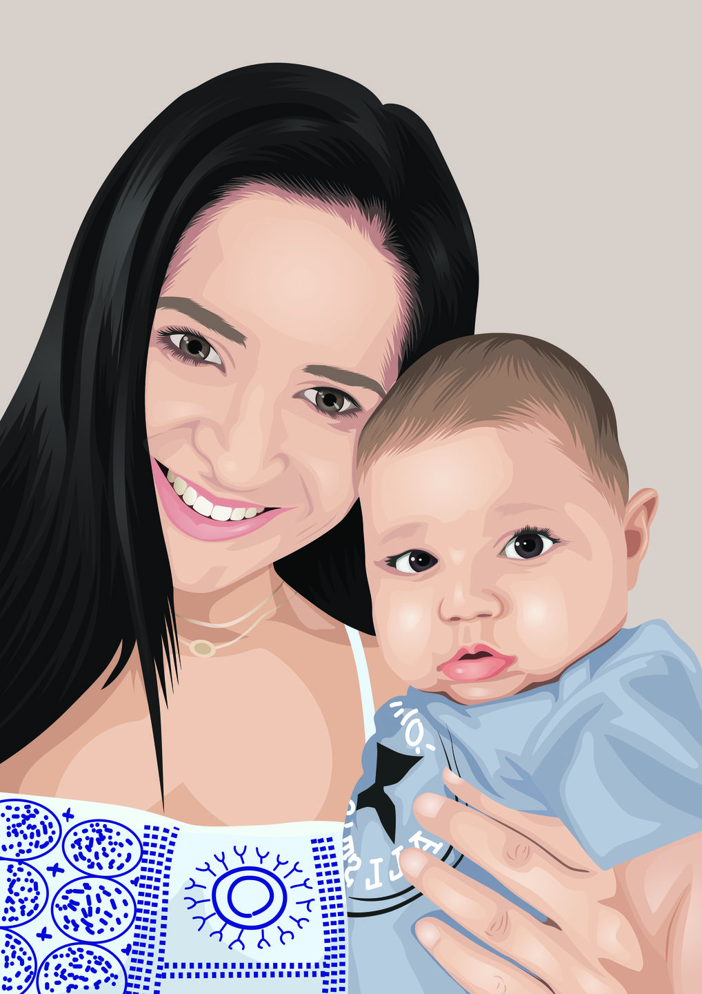 Customer photo review of Custom Couple Portrait