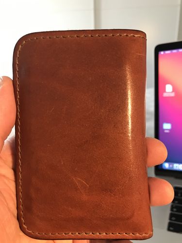 Customer photo review of No.52 | 'Buck Brown' Vertical Leather Wallet