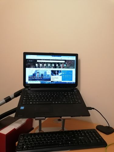 Customer photo review of Laptop Stand | Home Office Edition