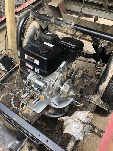 Customer photo review of Yamaha G16/G11/G20/G21/G22/G27 (1996 - 2005.5) Conversion Motor Mount - GX390/GX420 Clone (LESS THAN PERFECT)
