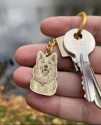 Customer photo review of Porte-clés Personnalisé Argent