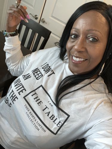Customer photo review of I AM The Table Unisex Limited Edition Long Sleeve Tee (Front Print)