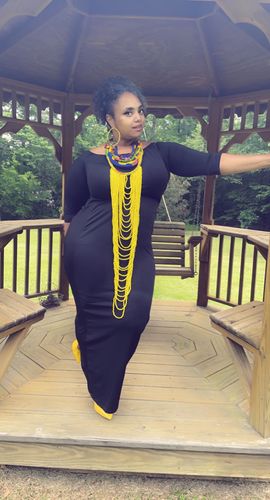 undefined review of African Bold Beaded Necklace- YELLOW image 1 out of 1