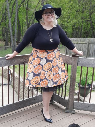 Customer photo review of Happy Jacks Skater Skirt by Retrolicious