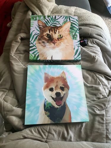 Customer photo review of Custom Wrapped PetCanva