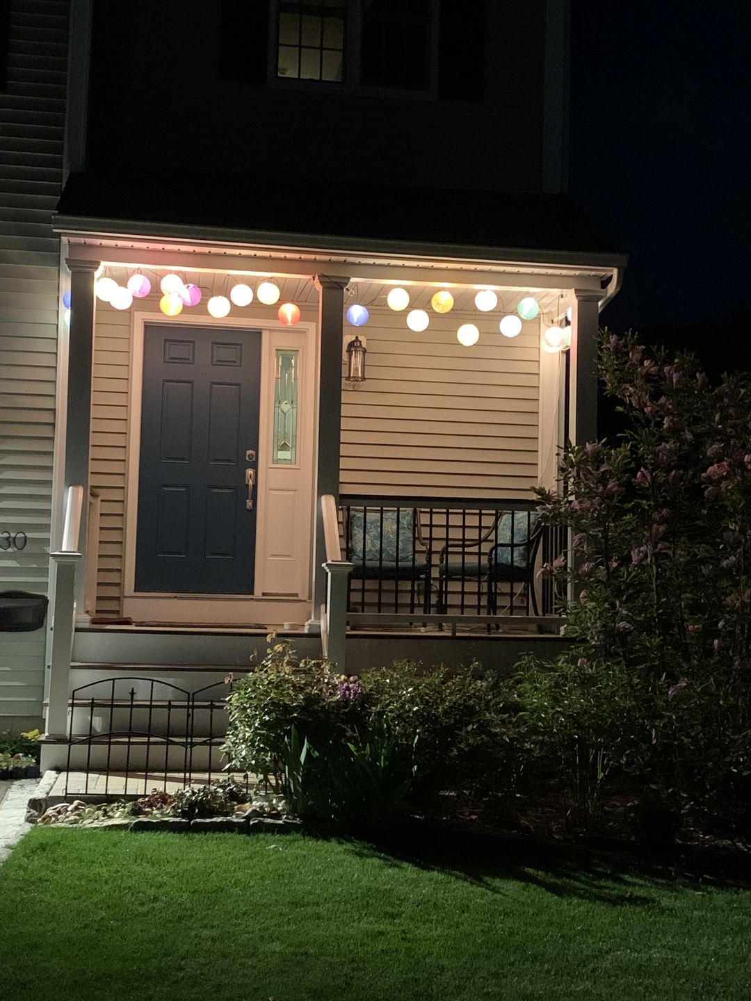 Customer photo review of 6" Yellow Shimmering Nylon Lantern, Even Ribbing, Durable, Hanging