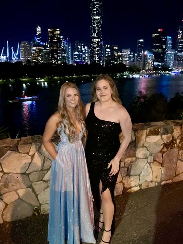 Customer photo review of Vivien Glitter Gown - Baby Blue