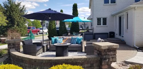 Customer photo review of Bari 16 Piece Combination Outdoor Furniture Set (L) in Mixed Gray