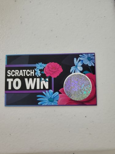 Customer photo review of Dark Floral Rose Scratch Off Card