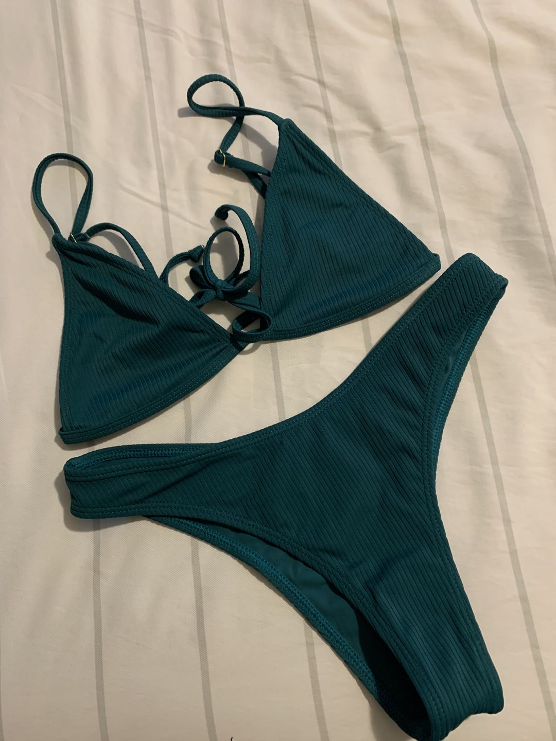 Customer photo review of Piper Ribbed Bottom - Forest Green