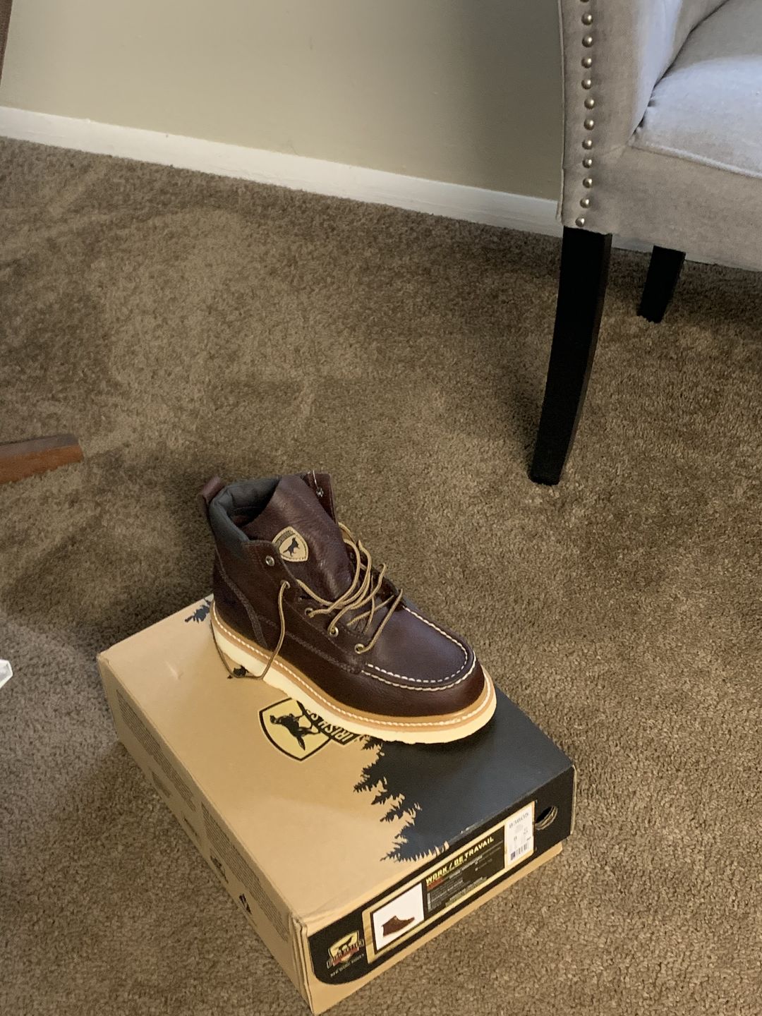 Customer photo review of Irish Setter by Red Wing Men's Ashby Soft Toe 6-inch Lace-Up Boots 83605