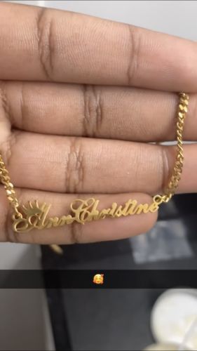 Customer photo review of Classic Custom Name Necklace