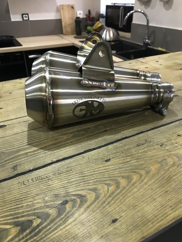 Customer photo review of Silencieux mégaphone Inox sur mesure Universel (La Paire)