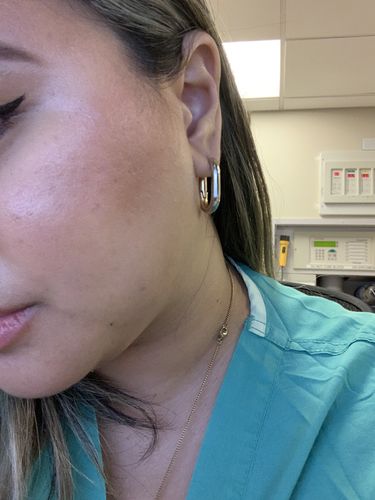 Customer photo review of Adella Hoops