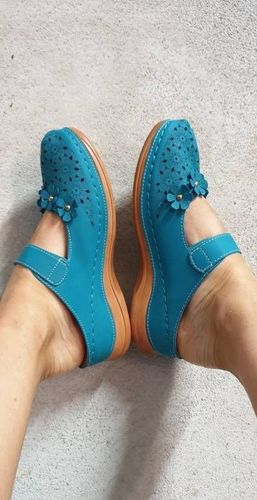 Customer photo review of Kafa™ Women's Leather Floral Sandals