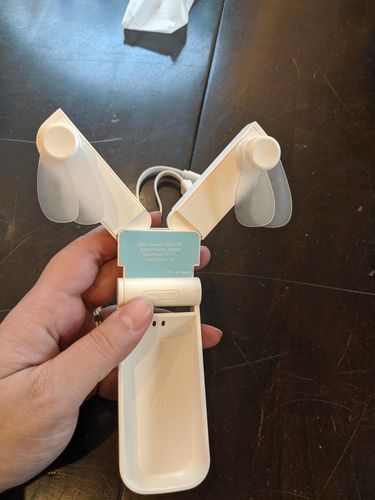 Customer photo review of Double Portable Pocket Fan