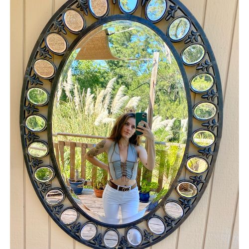 Customer photo review of Lace up halter top