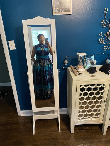 Customer photo review of Dembe Sleeveless Turtleneck Maxi Dress