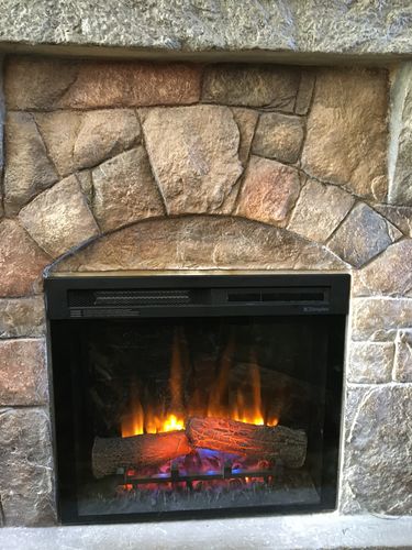 Customer photo review of Dimplex 23" Multi-Fire XHD Plug-in Electric Firebox - Logs