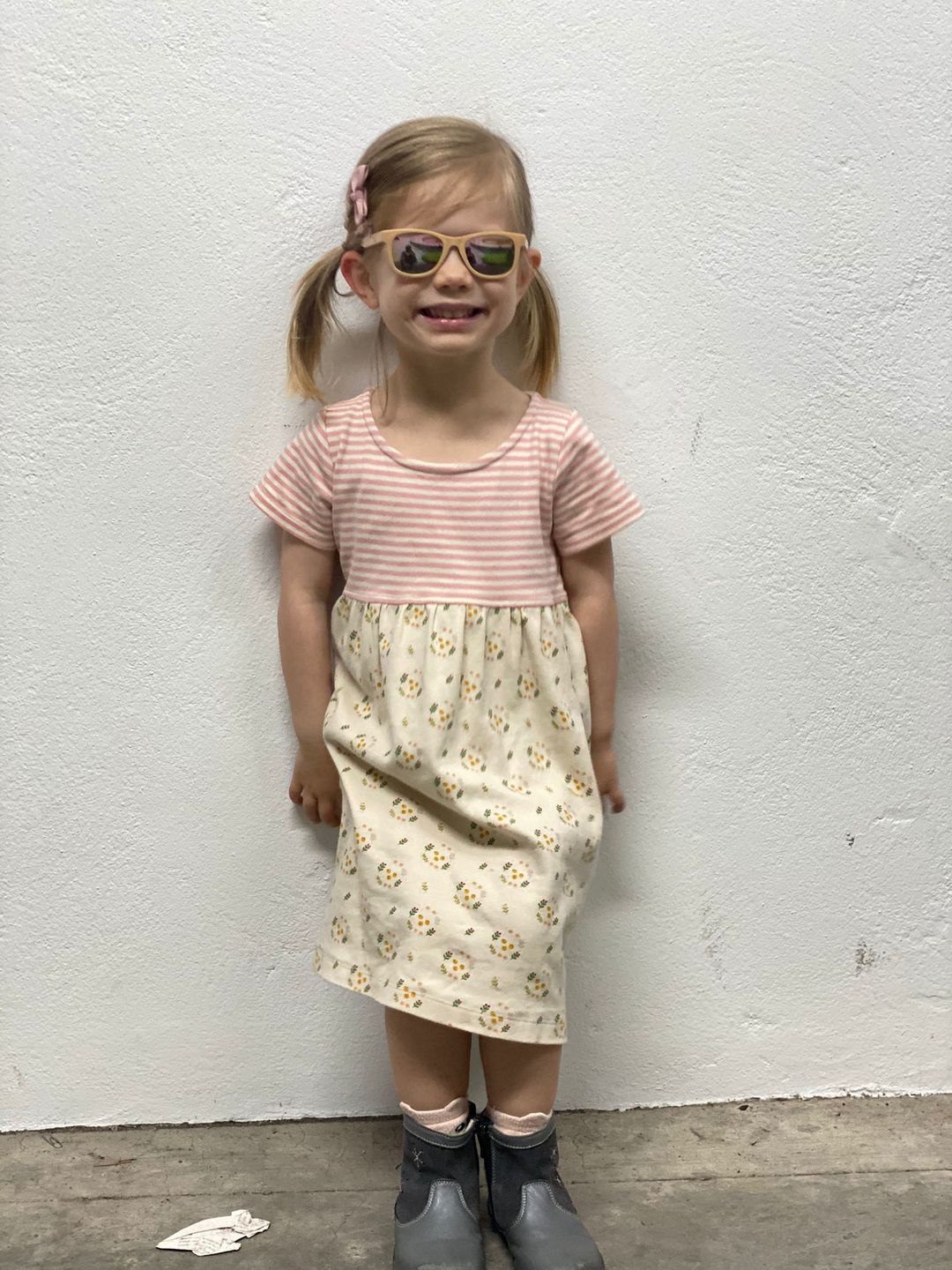 Customer photo review of Quince Flowers Interlock Easy Peasy Dress