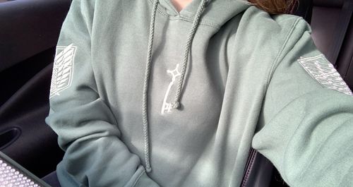 Customer photo review of AOT Alpine Green Hoodie
