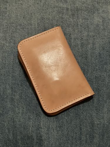 Customer photo review of No.52 | 'Natural Oak' Vertical Leather Wallet