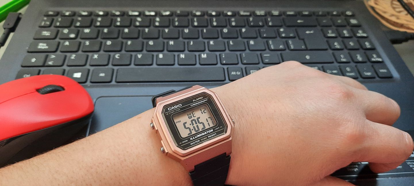Customer photo review of Reloj Casio Vintage W-217HM-5AVDF Rosado
