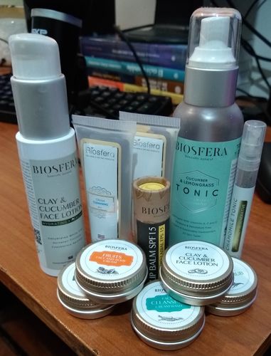 Customer photo review of Clay & Cucumber Face Lotion