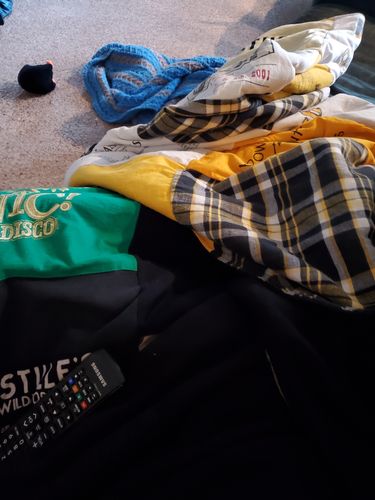 T-shirt quilt with music, fashion themes by Caitlin from OH