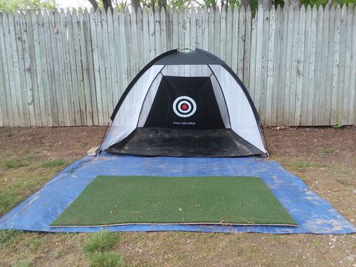 Customer photo review of FairwayHero Golf Mat | Portable Golf Hitting Practice Mat