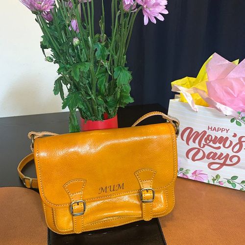 Customer photo review of Adventure Ready Crossbody Leather Bag