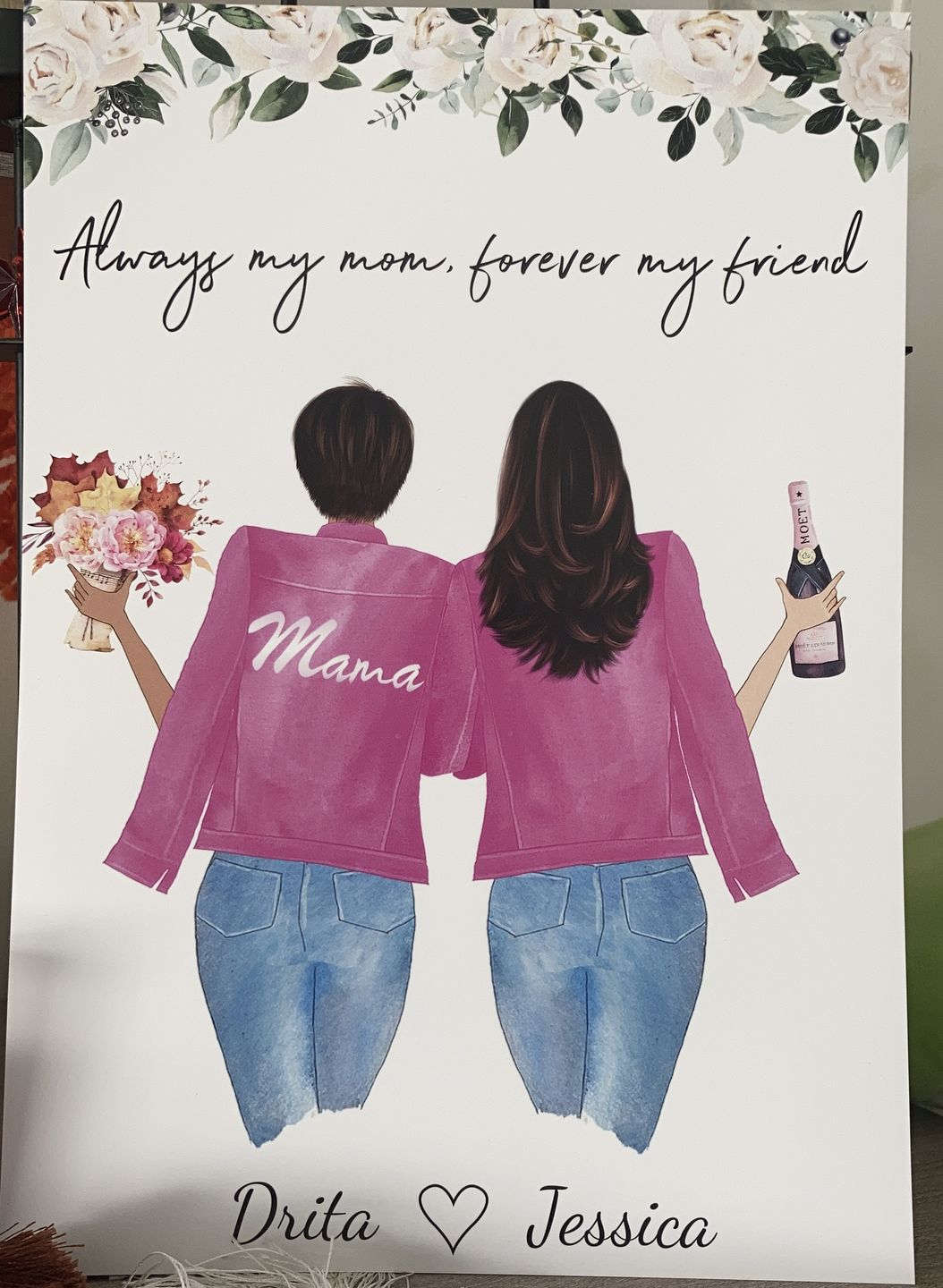 Customer photo review of Mutter & Tochter - Personalisiertes Poster
