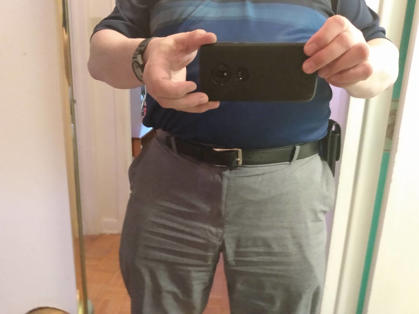 Customer photo review of The Milestone Belt - Black Formal 100% Real Leather Belt
