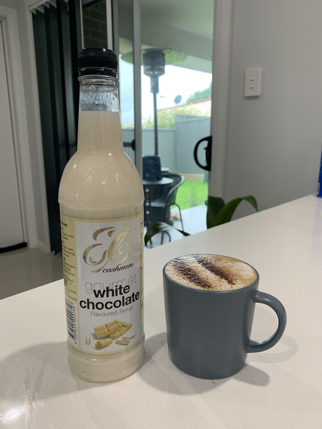 Customer photo review of White Chocolate Coffee Syrup