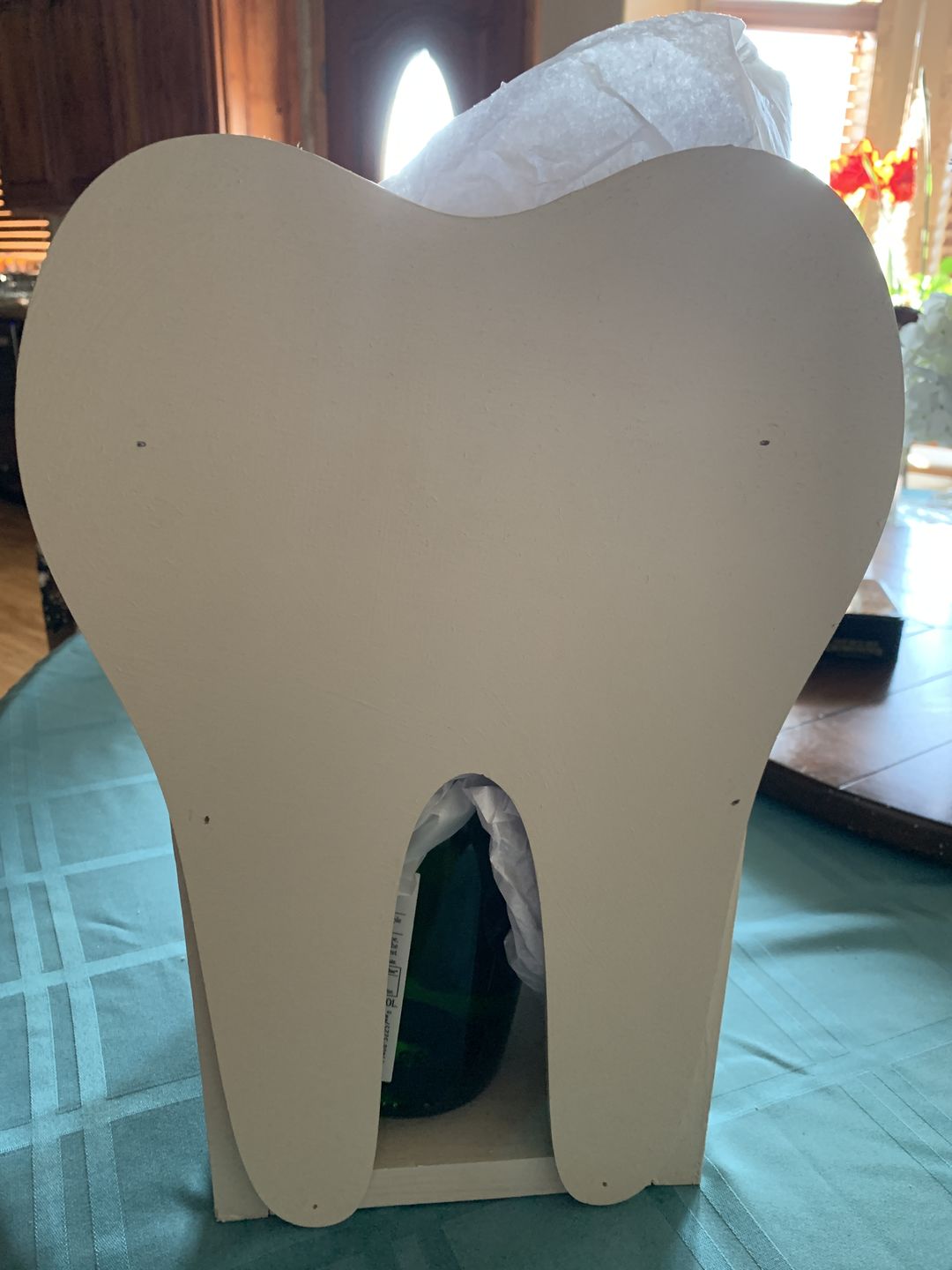 Customer photo review of Unfinished Wooden Tooth Shape - Tooth Fairy - Dentist - Craft - up to 24" DIY