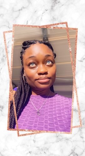 Customer photo review of Russian Blue Prescription Contact Lenses