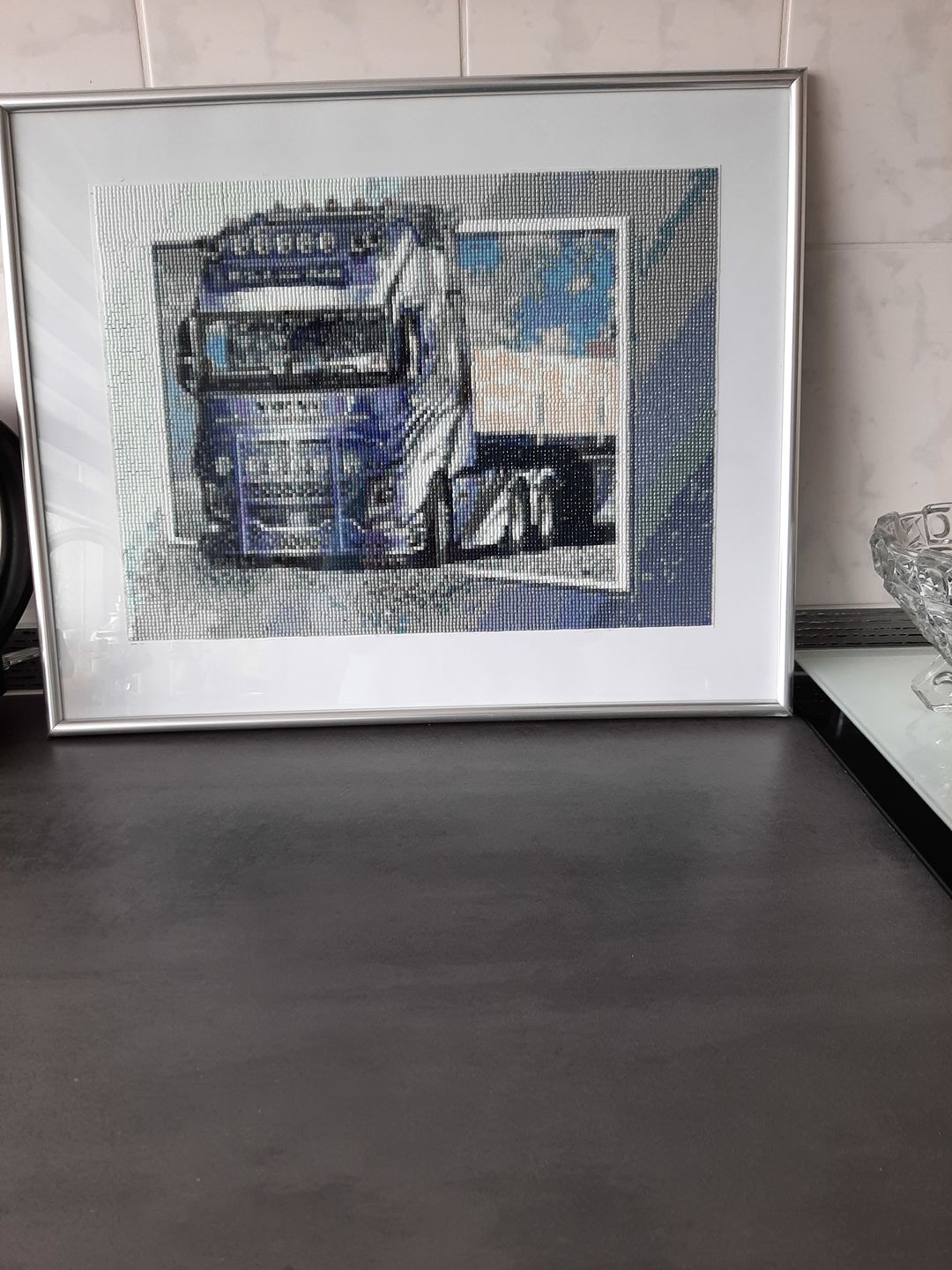 Customer photo review of Pixel en Steken Diamond Painting - Purple Truck PIX-478