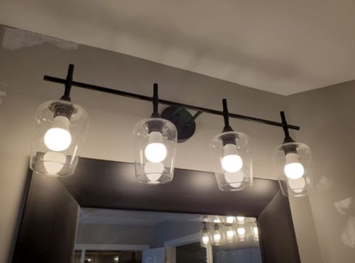 Customer photo review of Modern House's 4-Light Dimmable Vanity Wall Light
